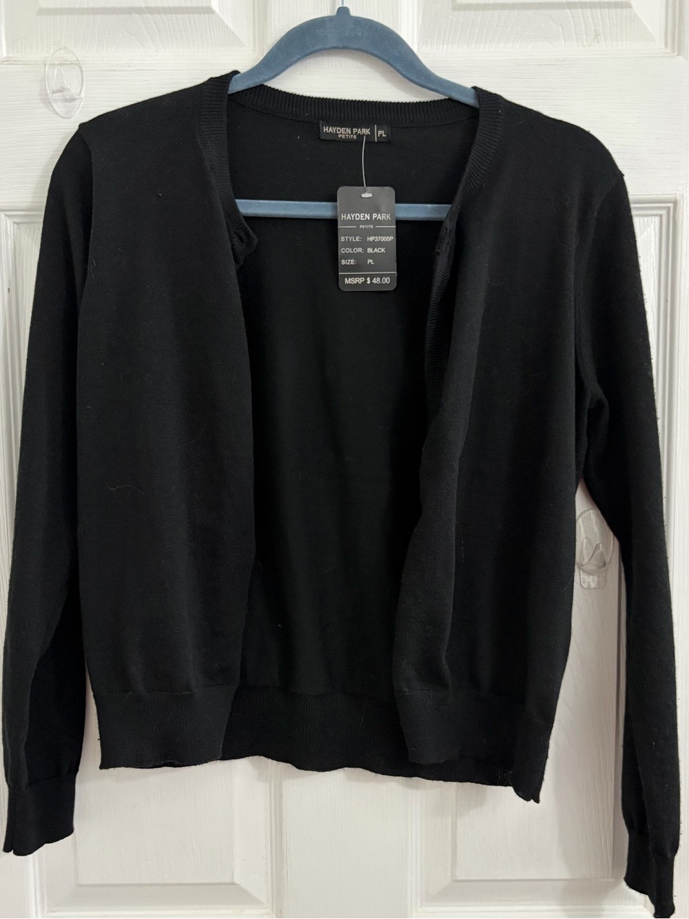 Hayden Black Open-Front Cardigan. Size large $10